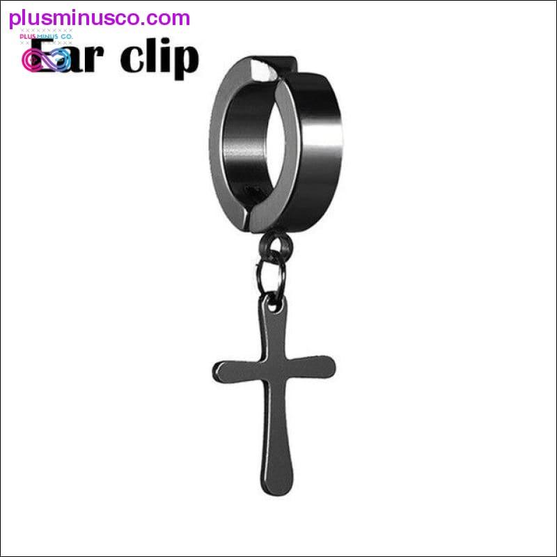 Cross Pendant Earrings For Mens Womens Punk Rock Style - plusminusco.com