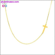 Collier pendentif croix pour femmes hommes en acier inoxydable - plusminusco.com