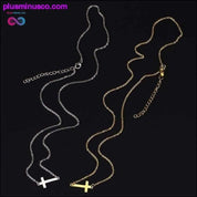 Halskette mit Kreuzanhänger für Damen und Herren aus Edelstahl – plusminusco.com