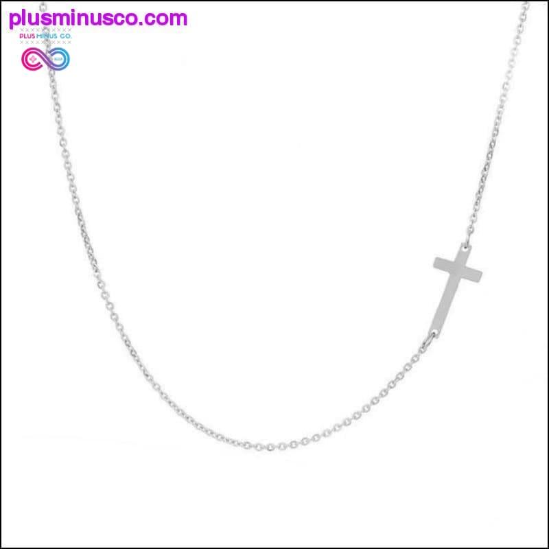 Cross Pendant Necklace para sa Kababaihang Lalaki Stainless Steel - plusminusco.com