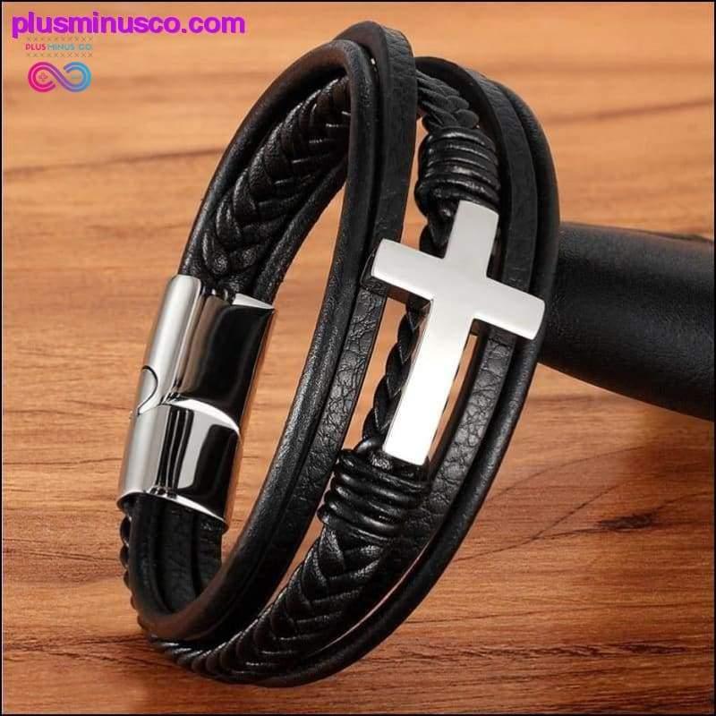Cross Style Multi Layer Design Stainless Steel Fashion Men's - plusminusco.com