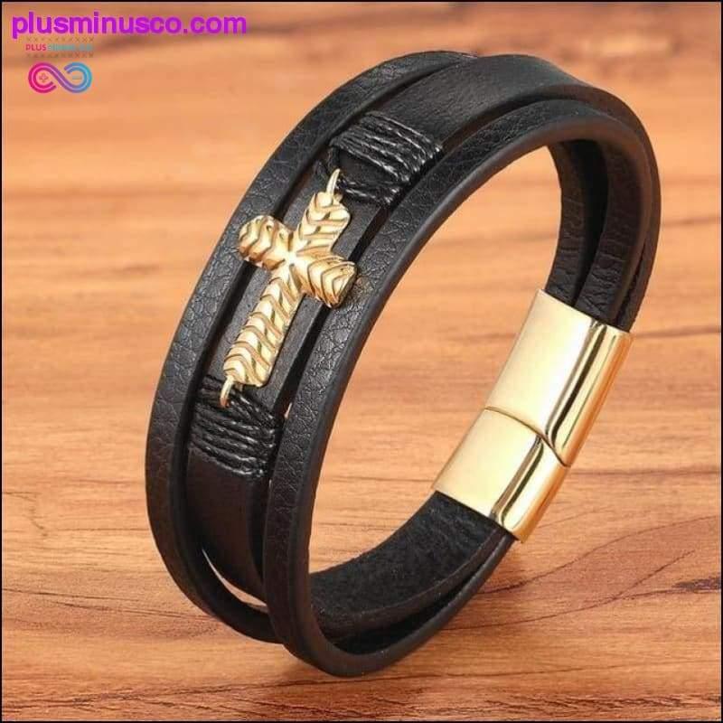 Cross Style Multi Layer Design Stainless Steel Fashion Men's - plusminusco.com