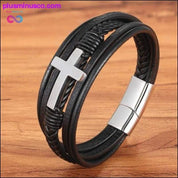 Cross Style Multi Layer Design Stainless Steel Fashion Men's - plusminusco.com