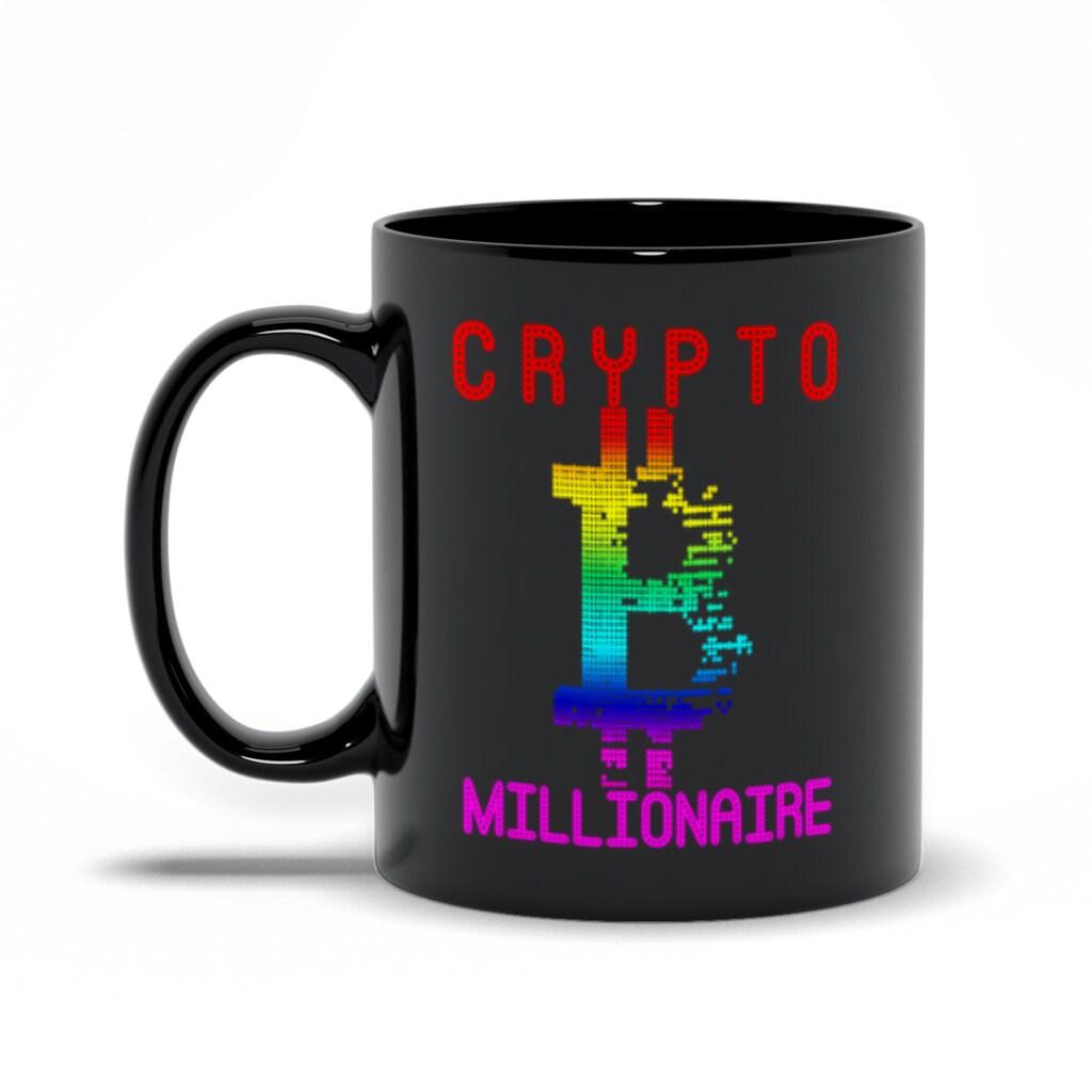 Crypto Millionaire Black Mugs, Cryptocurrency Coffee Cup Crypto Meme Mugs Gift - plusminusco.com