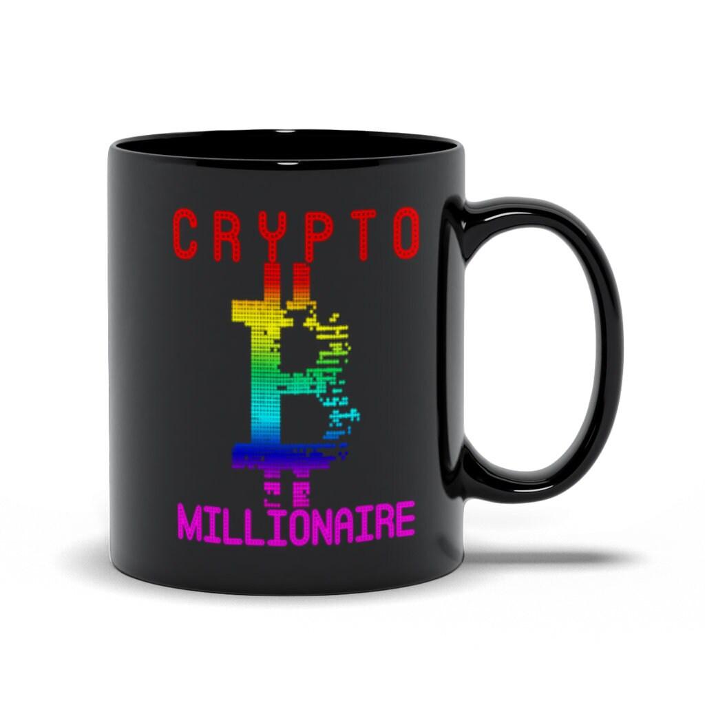 Crypto Millionaire Black Mugs, Cryptocurrency Coffee Cup Crypto Meme Mugs Gift - plusminusco.com
