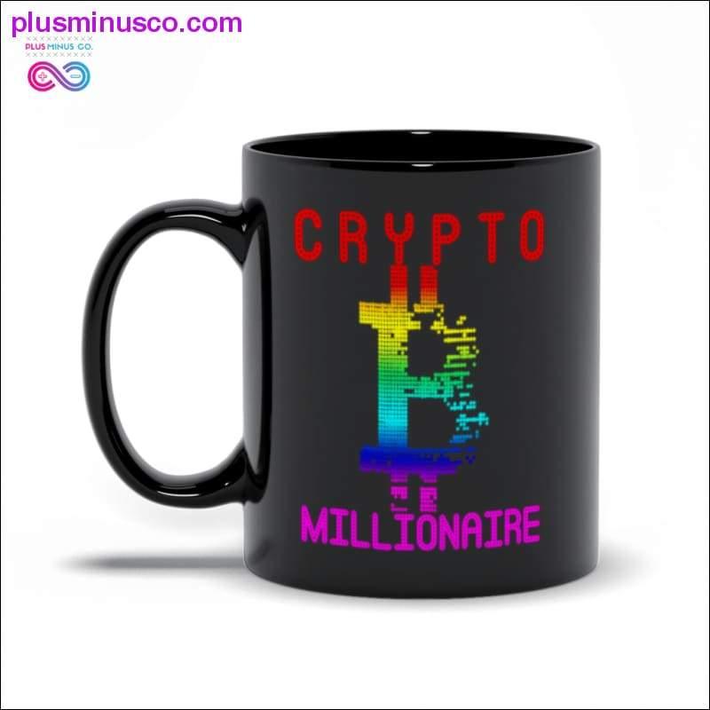 CRYPTO миллионер қара кружкалар - plusminusco.com