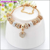 Crystal Heart Charm Bracelets&Bangles Gold Bracelets For - plusminusco.com