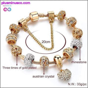 Crystal Heart Charm Bracelets&Bangles Gold Bracelets For - plusminusco.com