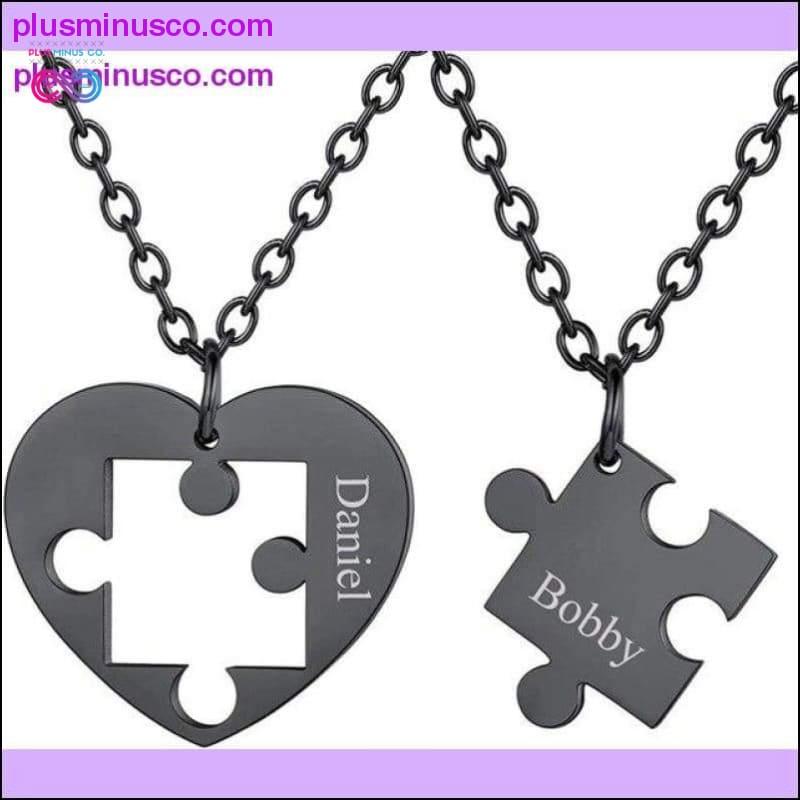 Customized Couple /Best Friends Necklace Set of 2 Stainless - plusminusco.com
