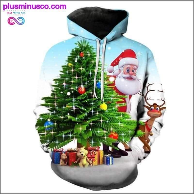 Simpatica felpa con cappuccio 3D della stagione natalizia || PlusMinusco.com - plusminusco.com