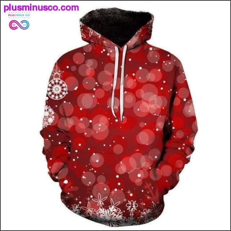 Leuke 3D kerstseizoen hoodie || PlusMinusco.com - plusminusco.com