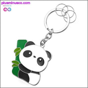Cute Bamboo Panda Keychain with Rings For Men & Women Gold - plusminusco.com