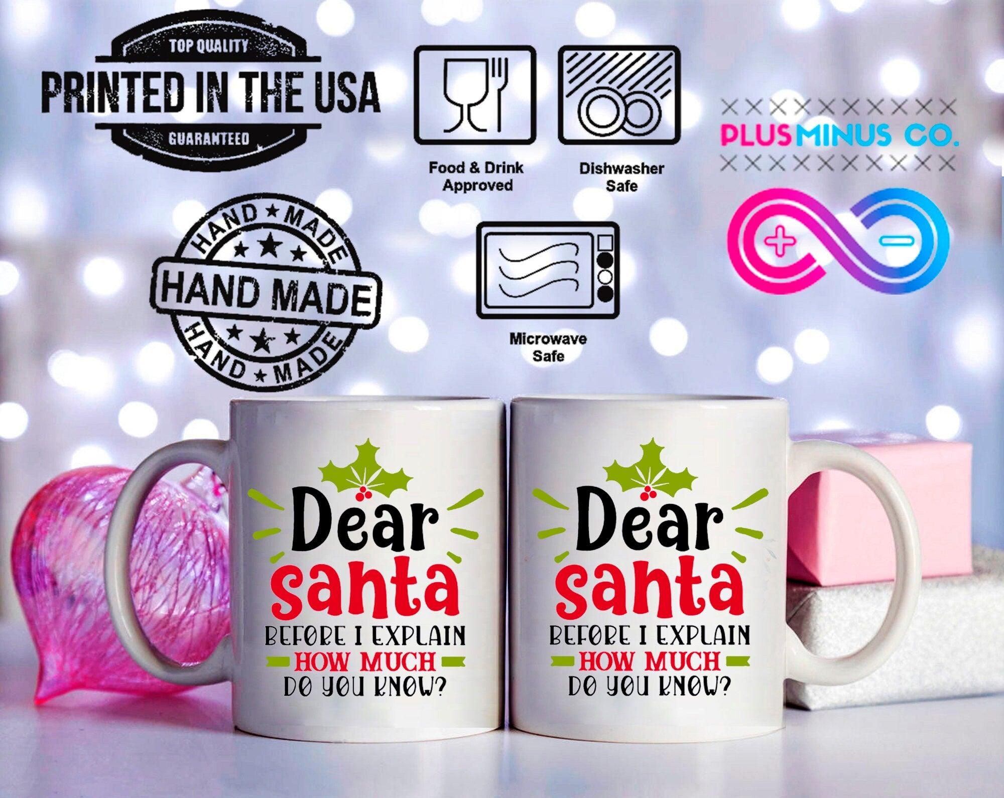 Dear Santa, Before I Explain, How Much Do You Know Mugs - plusminusco.com