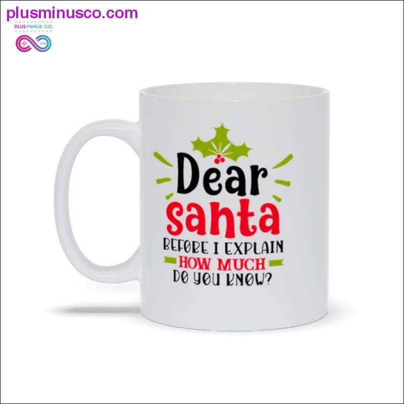 Dear Santa, Before I Explain, How Much Do You Know Mugs Mugs - plusminusco.com