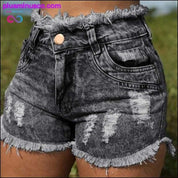 Denim Shorts Women's Fashion Pocket Jeans Women's High Waist - plusminusco.com