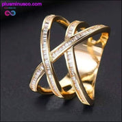 تصميم فاخر لخاتم زركونيا قابل للتكديس للنساء لحفلات الزفاف - plusminusco.com