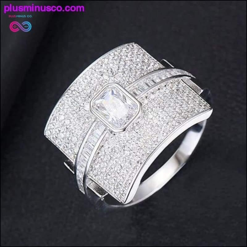 Design Luxury Statement virnastatav tsirkooniumoksiidist sõrmus naiste pulmadeks – plusminusco.com