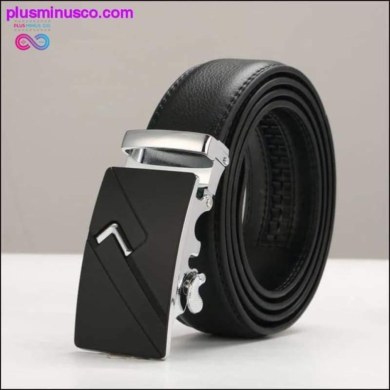 Cinturón con correa de cuero de diseñador para hombres para uso informal y formal - plusminusco.com