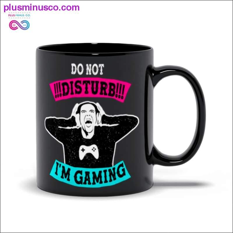 Ikke forstyrr I'm Gaming Black Mugs - plusminusco.com