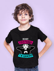 Не турбаваць, я гуляю Дзіцячая цяжкая баваўняная футболка, Gamer, Гульнявая дзіцячая футболка - plusminusco.com
