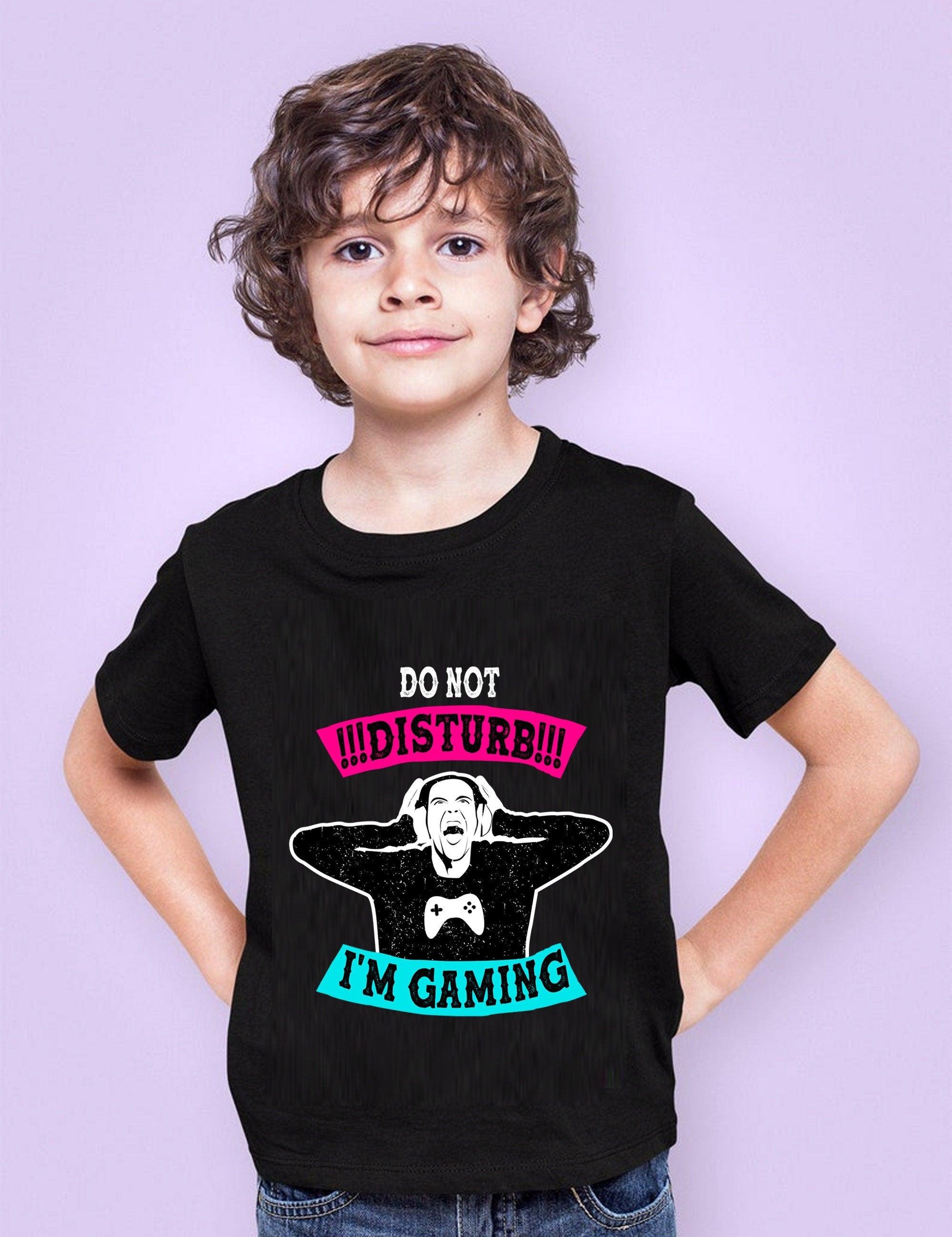 Do not disturb, I'm gaming Kids Heavy Cotton Tee, Gamer, Gaming Kids Tee - plusminusco.com