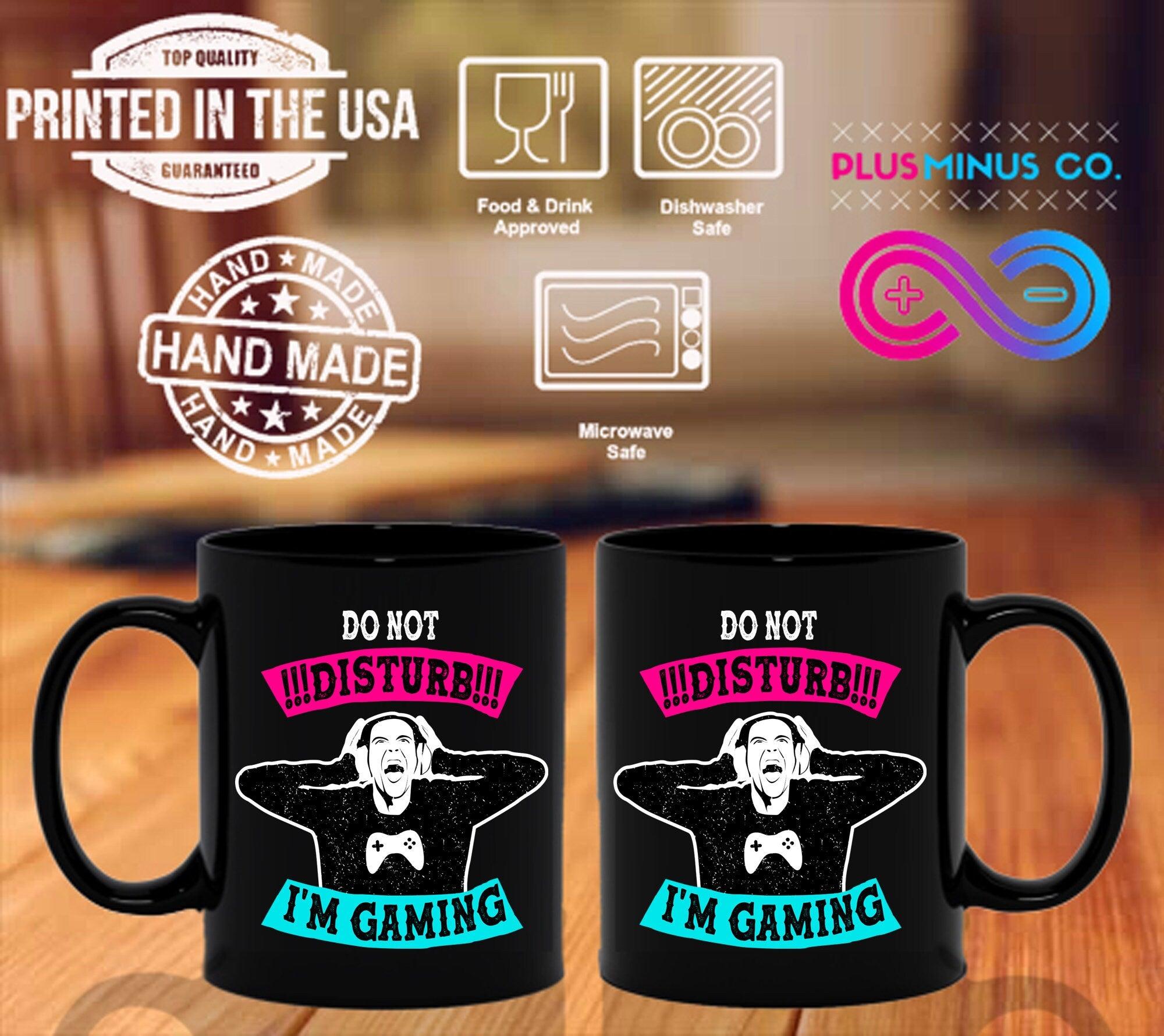 Do Not Disturb I'm Gaming Black Mugs, Funny Gamer Video Games Boys Teens Mug, Do Not Disturb I'm Gaming Ceramic Mug, Funny Gamer Mug Gift, - plusminusco.com
