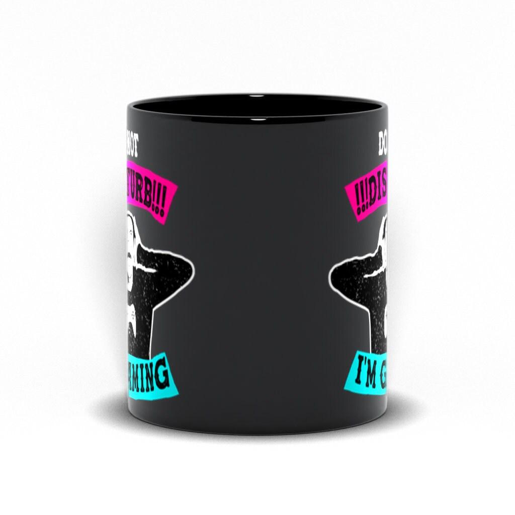 Do Not Disturb I'm Gaming Black Mugs, Funny Gamer Video Games Boys Teens Mug, Do Not Disturb I'm Gaming Ceramic Mug, Funny Gamer Mug Gift, - plusminusco.com