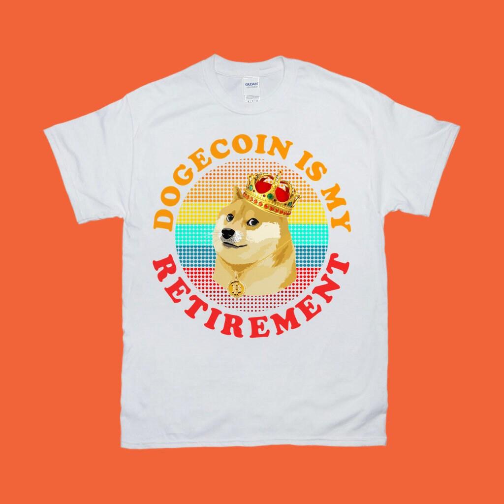 Dogecoin Is My Retirement | 7 Colors Dots | Retro Sunset| Funny Doge Coin Crypto Tee,Memecoin Shiba Inu Dog Cryptocurrency, Dogecoin To Moon - plusminusco.com