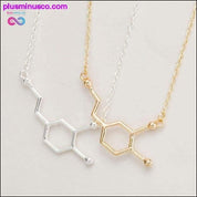 Dopamine Molecule Elegant Long Chain Small Pendant Unisex - plusminusco.com