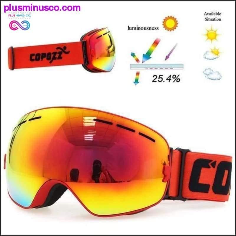 Óculos de esqui de camada dupla || PlusMinusco.com - plusminusco.com