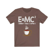 E = MC2 Energy = pieno x kavos marškinėliai Juokingi mokslo marškinėliai "Coffee Energy Milk" kavos marškinėliai E = MC2 Juokingi "Energy Milk Coffee" marškinėliai - plusminusco.com