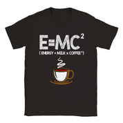 E = MC2 | Energie = Mléko x Káva Klasické unisex tričko s Crewneck - plusminusco.com