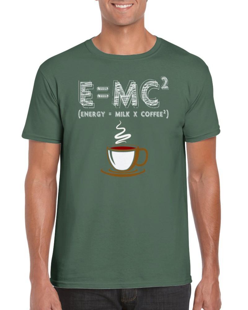 E = MC2 | Energy = Milk x Coffee2 T-shirt - plusminusco.com