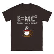E = MC2 | Enerji = Süt x Kahve2 Tişörtü - plusminusco.com