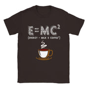 E = MC2 | Energy = Milk x Coffee2 T-shirt - plusminusco.com