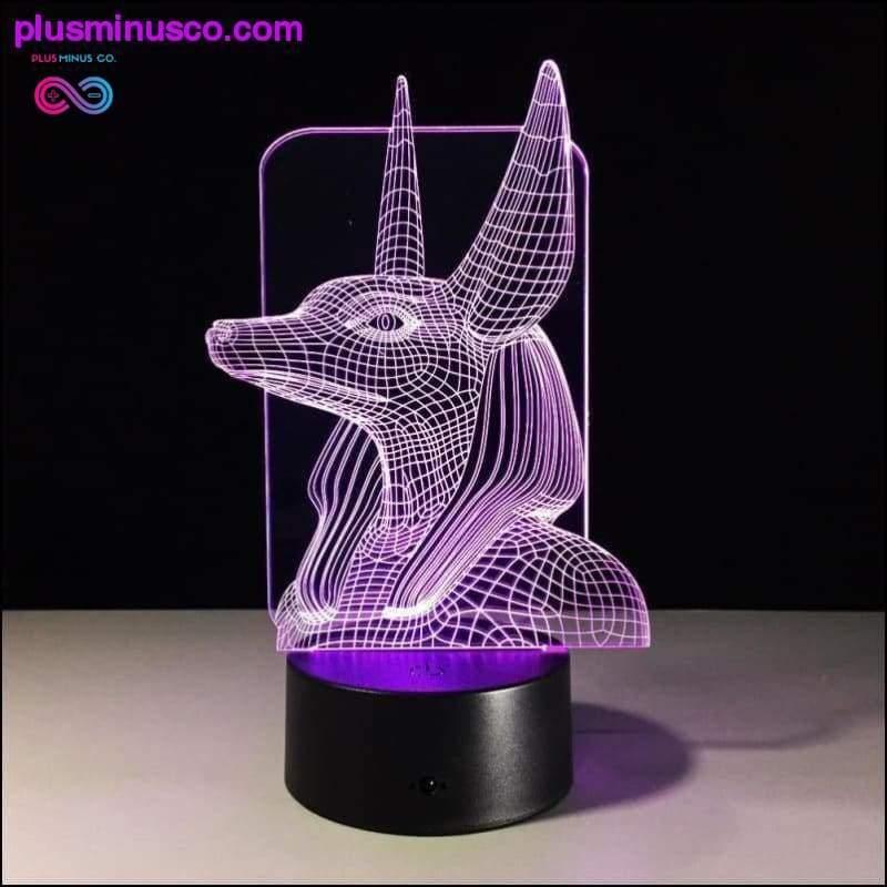 Egiptuse Anubis 3D illusioonilamp – plusminusco.com