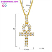 Ожерелье с подвеской «Египетский анк» золотого и серебряного цвета - plusminusco.com