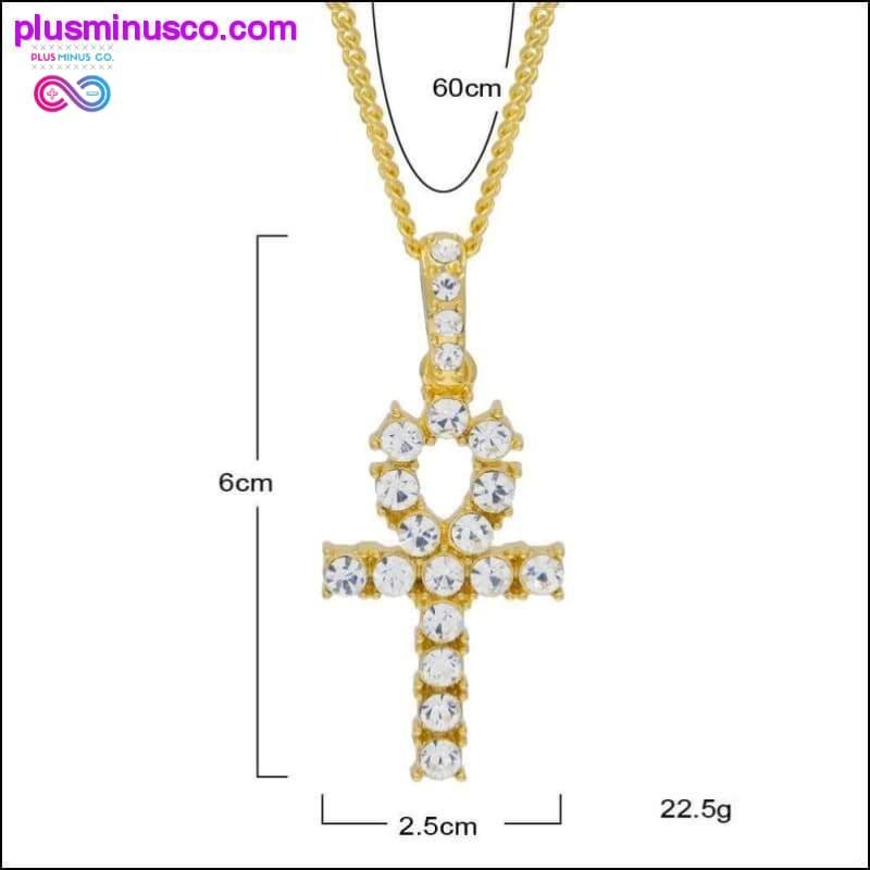Ожерелье с подвеской «Египетский анк» золотого и серебряного цвета - plusminusco.com
