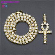Egyptian Ankh Pendant Necklace Gold & Silver Color - plusminusco.com