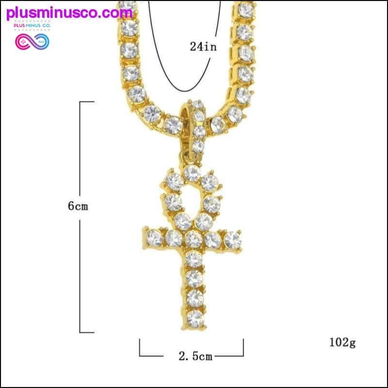 Egyptian Ankh Pendant Necklace Gold & Silver Color - plusminusco.com