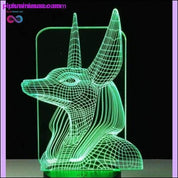 Egyptisk kunst 3D LED Nattlys Illusion Fargelampe - plusminusco.com
