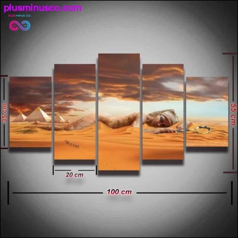 Пейзаж егіпецкіх пірамід, прынт на палатне - plusminusco.com