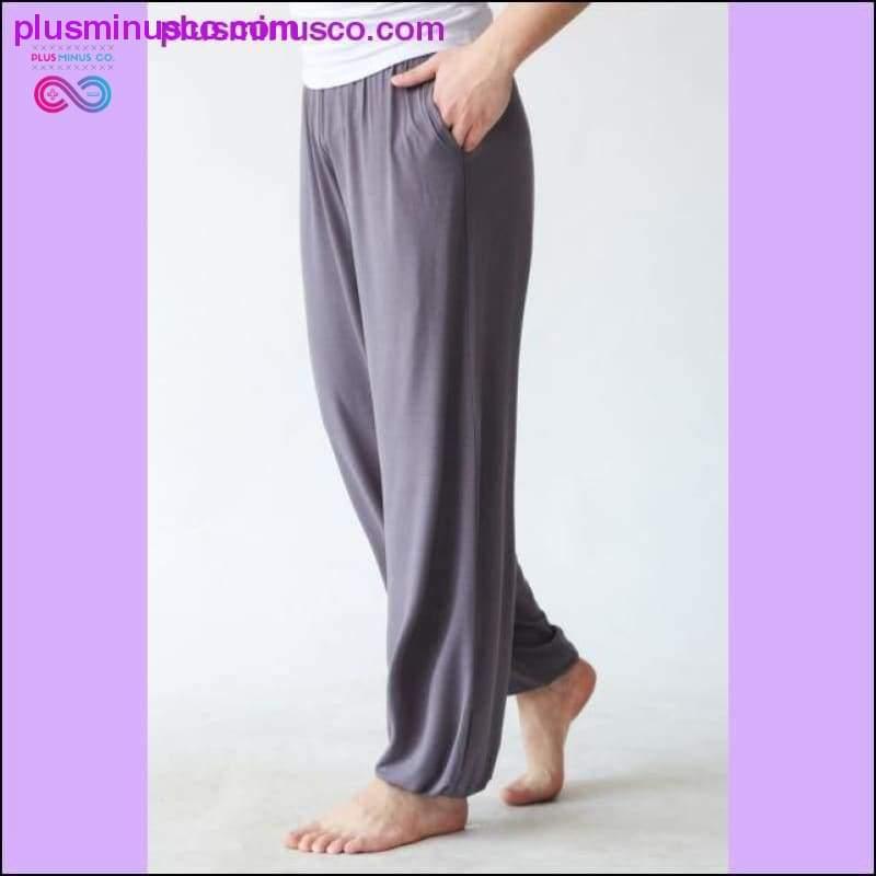 Elastic Waist Modal Tai Chi Yoga Loose Baggy Harem Pants Men - plusminusco.com