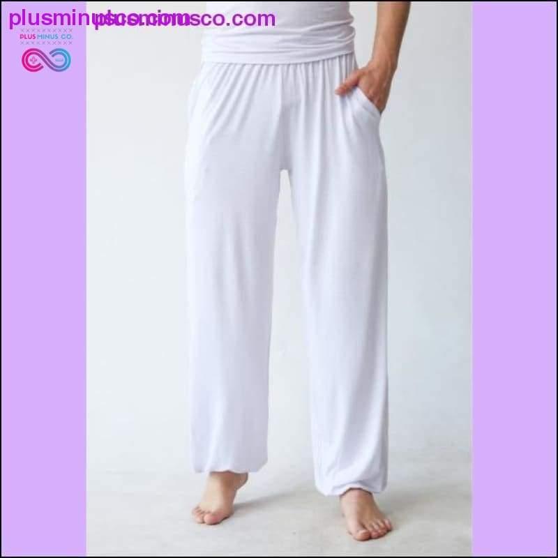 Еластичне модалне таи чи јога широке широке харем панталоне за мушкарце - плусминусцо.цом