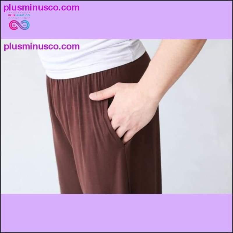 Elastický pas Modal Tai Chi Yoga Volné pytlovité harémové kalhoty pro muže - plusminusco.com