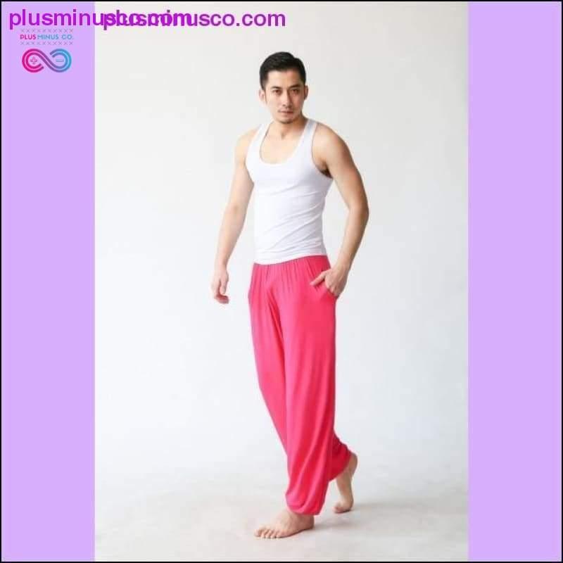Чоловічі мішкуваті штани-шаровари з еластичною талією Modal Tai Chi Yoga - plusminusco.com
