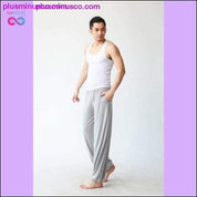 Ανδρικά παντελόνια ελαστικής μέσης Tai Chi Yoga Loose Baggy Harem - plusminusco.com