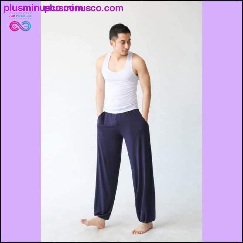 Чоловічі мішкуваті штани-шаровари з еластичною талією Modal Tai Chi Yoga - plusminusco.com