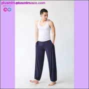 Мужчынскія штаны-шаровары з эластычнай таліяй Modal Tai Chi Yoga - plusminusco.com