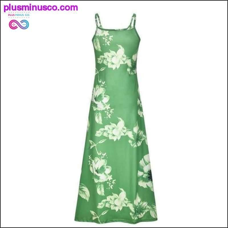 Elegant Women Boho Dress Vintage Floral Sleeveless Holiday - plusminusco.com